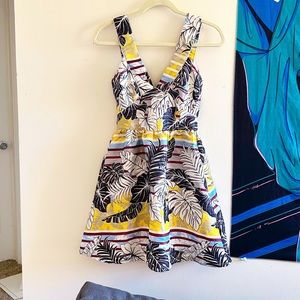 Floral Glitter H&M Cutout Jacquard Dress // Size 4